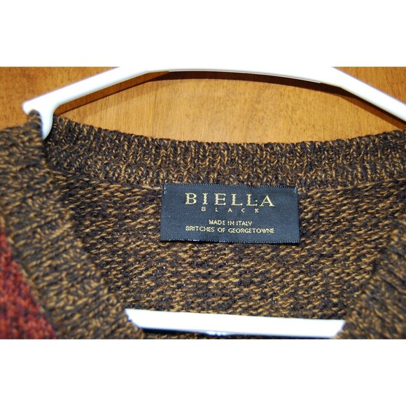 Biella Black Britches of Georgetowne men's wool blend Geometric Pattern Large - Picture 3 of 7